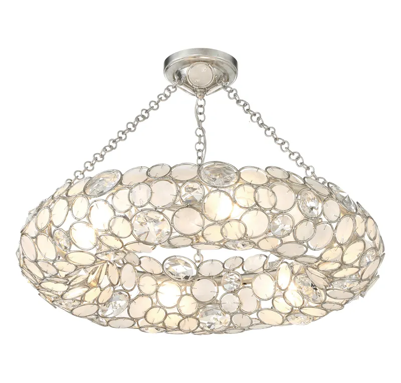 Palla 24'' Semi Flush Mount — Crystorama Lighting LED Ceiling Lights  