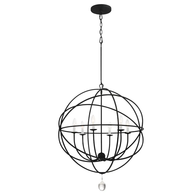 Solaris 22.5'' Chandelier — Crystorama Lighting LED Pendant Lights  