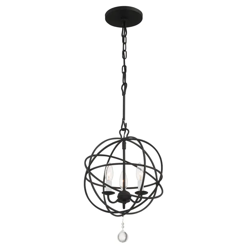 Solaris 12.5'' Chandelier — Crystorama Lighting LED Pendant Lights  