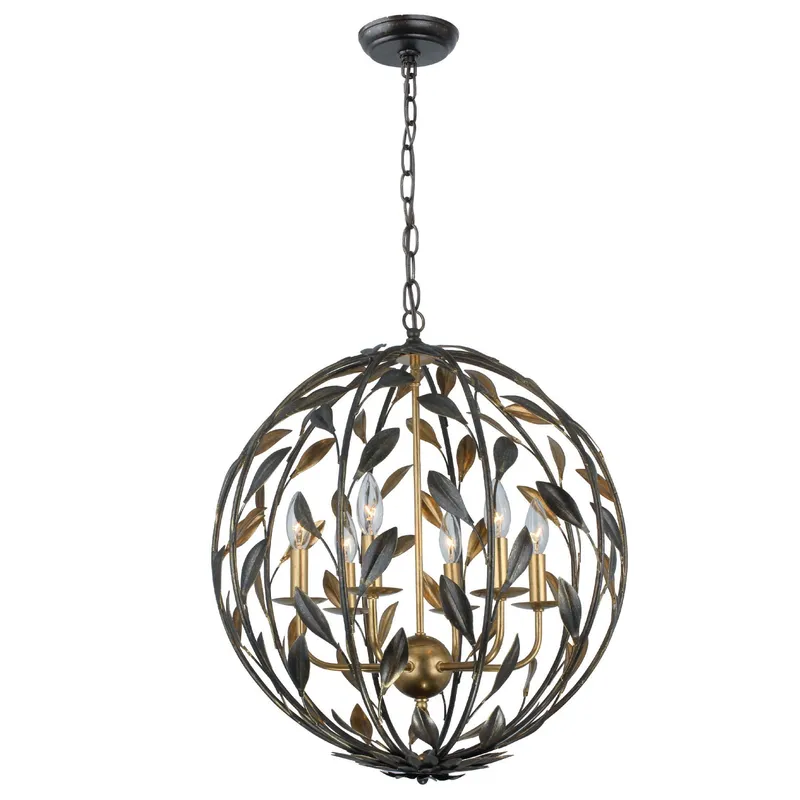 Broche 21'' Chandelier — Crystorama Lighting LED Pendant Lights  