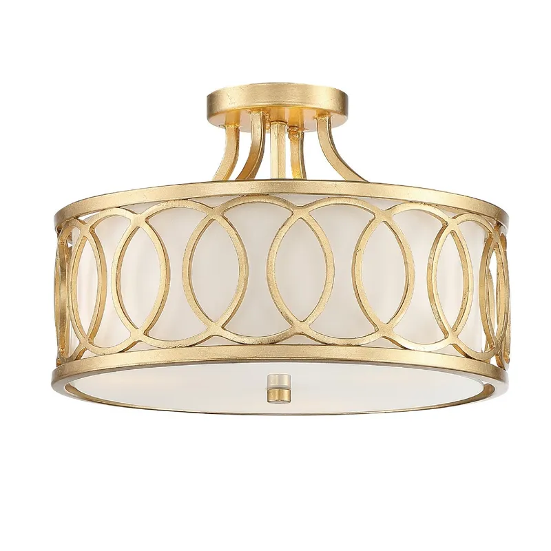 Graham 15'' Semi Flush Mount — Crystorama Lighting LED Ceiling Lights  