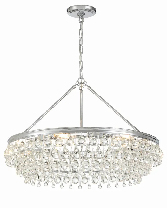 Calypso 30'' Chandelier — Crystorama Lighting LED Pendant Lights  