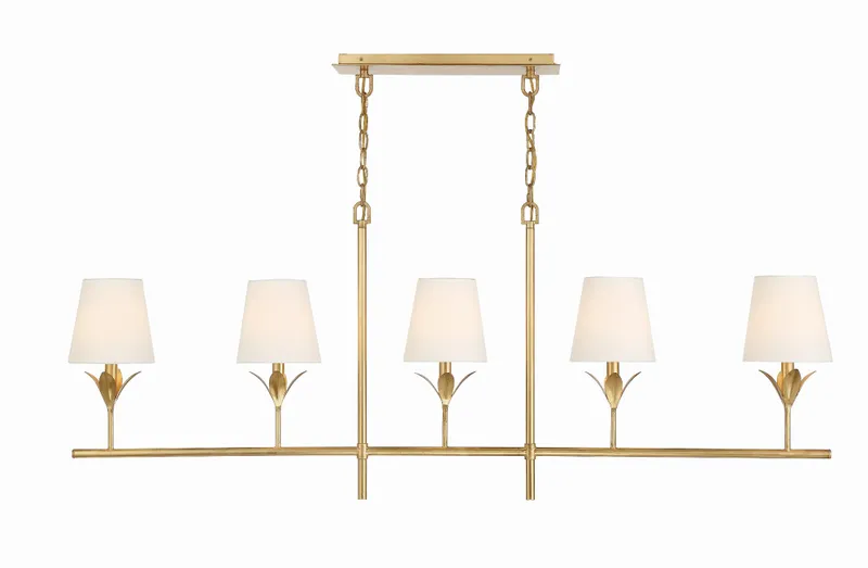 Broche 53.5'' Linear Chandelier — Crystorama Lighting LED Linear Lights  