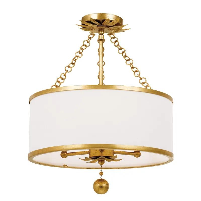 Broche 14'' Semi Flush Mount — Crystorama Lighting LED Ceiling Lights  