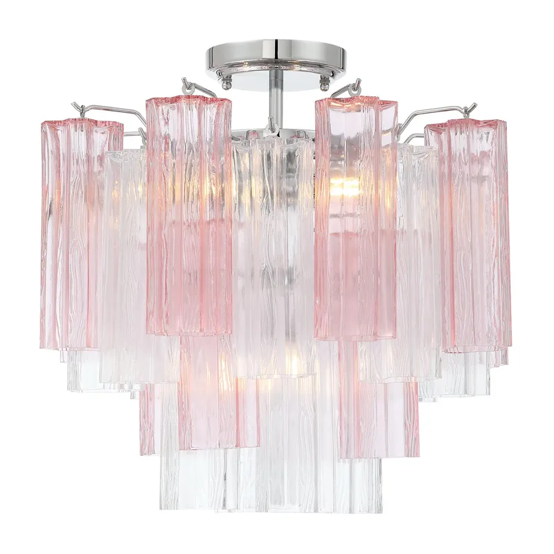 Addis 17.75'' Semi Flush Mount — Crystorama Lighting LED Ceiling Lights  