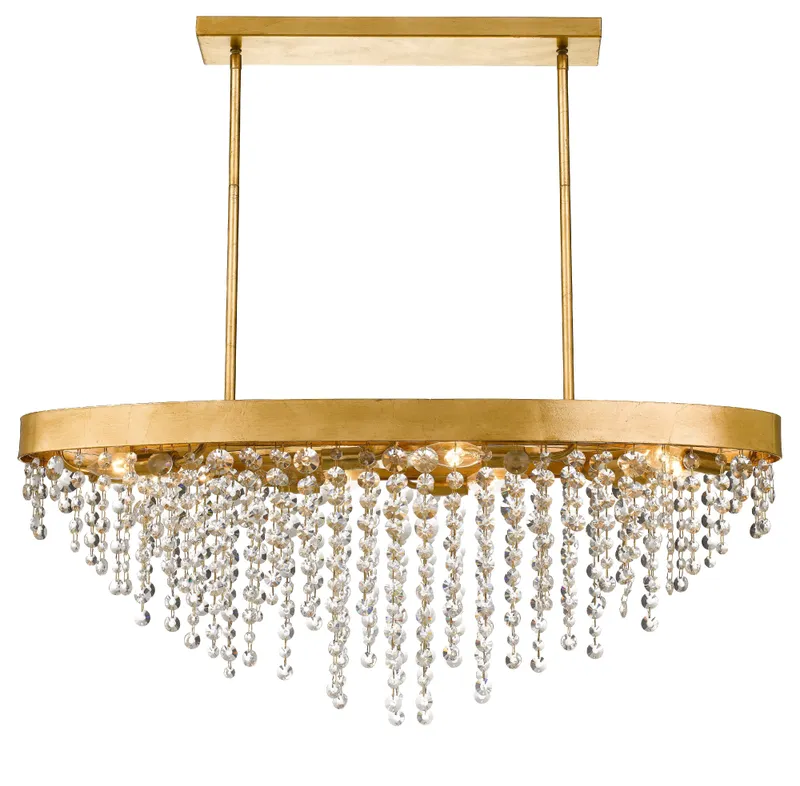 Winham 36'' Linear Oval Chandelier — Crystorama Lighting LED Linear Lights  
