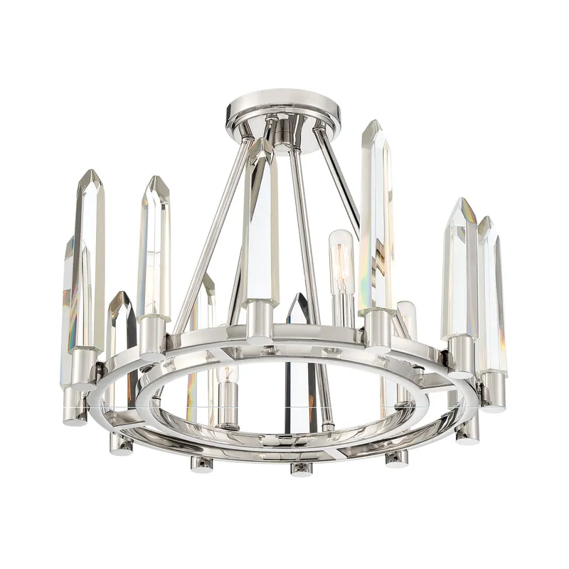 Watson 18.25'' Semi Flush Mount — Crystorama Lighting LED Ceiling Lights  