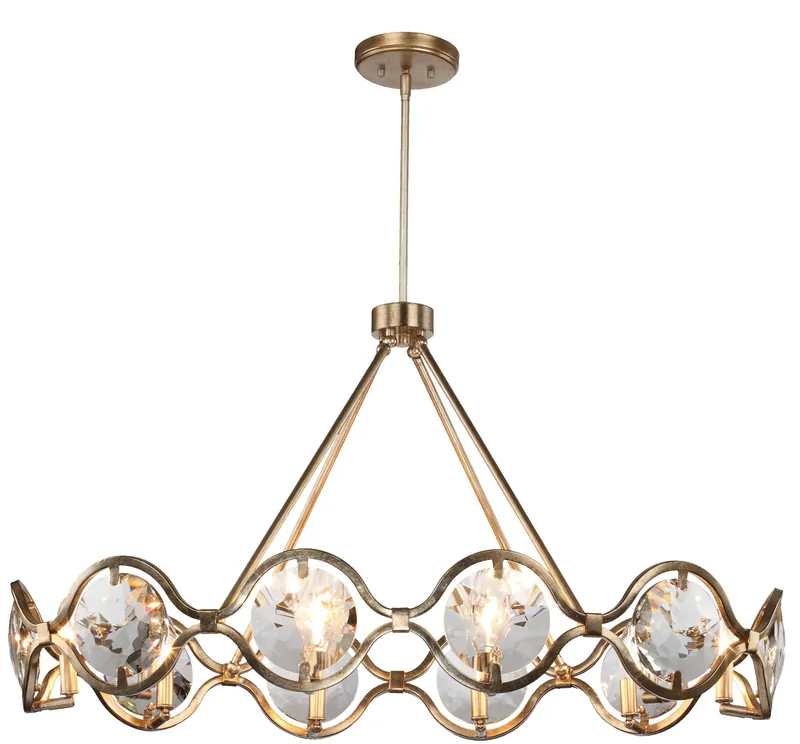 Quincy 40'' Linear Chandelier — Crystorama Lighting LED Linear Lights  
