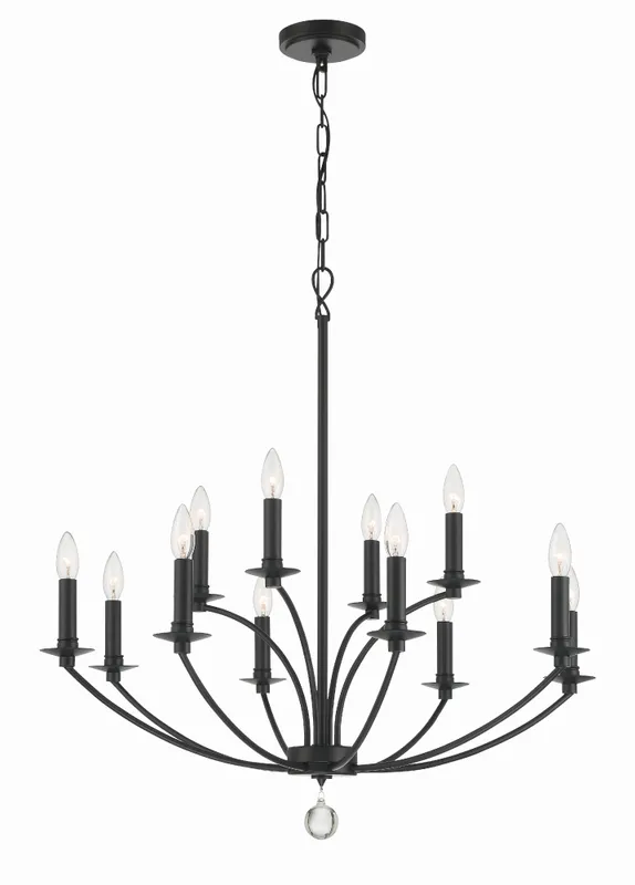 Mila 32'' Chandelier — Crystorama Lighting LED Pendant Lights  