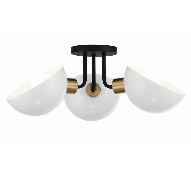 Gigi 22.75'' Semi Flush Mount — Crystorama Lighting LED Ceiling Lights  