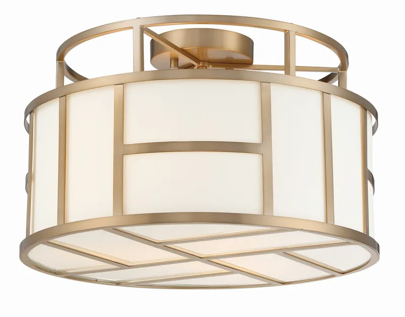 Danielson 16.75'' Semi Flush Mount — Crystorama Lighting LED Ceiling Lights  