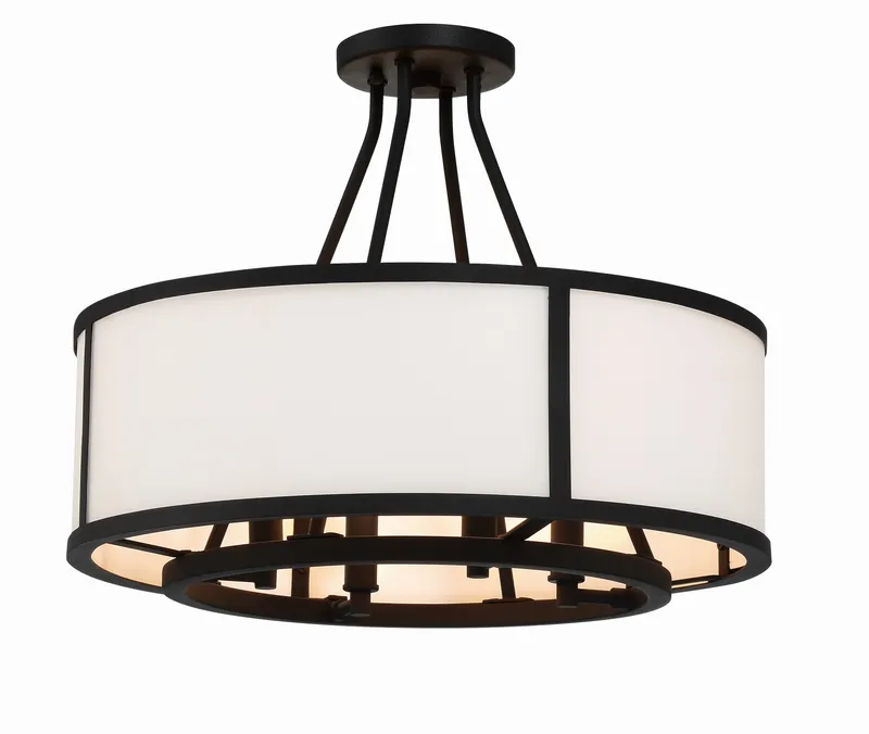 Bryant 18'' Semi Flush Mount — Crystorama Lighting LED Ceiling Lights  