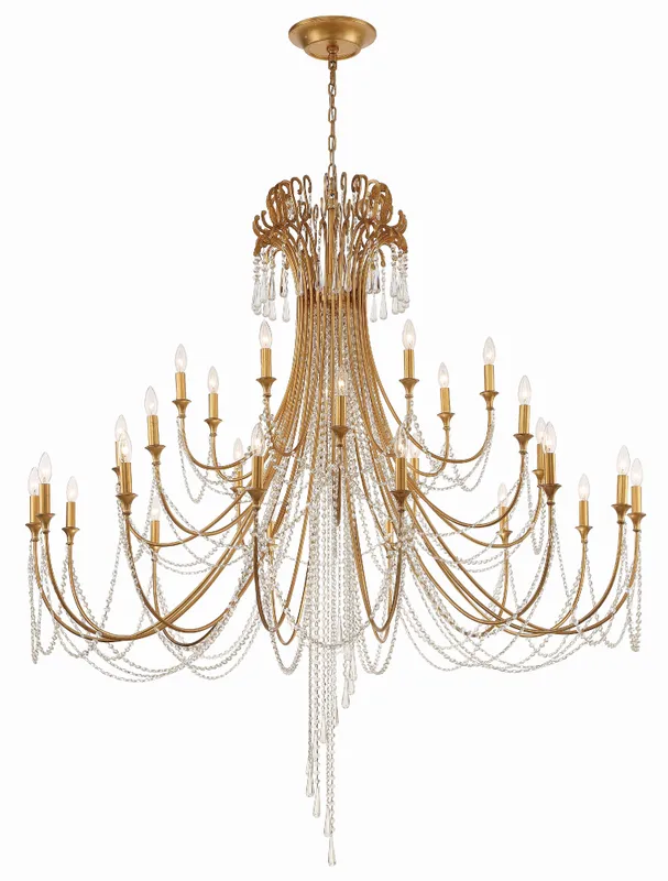 Arcadia 61'' Chandelier — Crystorama Lighting LED Pendant Lights  