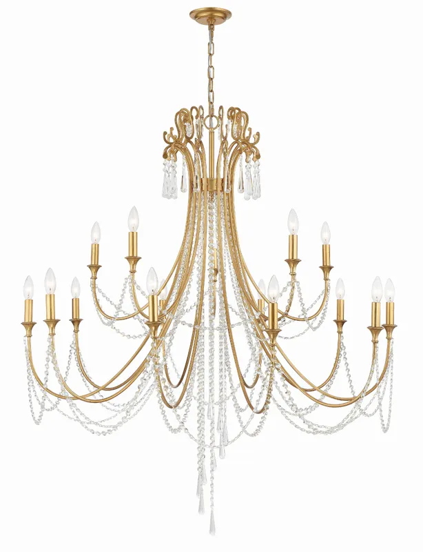 Arcadia 46.25'' Chandelier — Crystorama Lighting LED Pendant Lights  