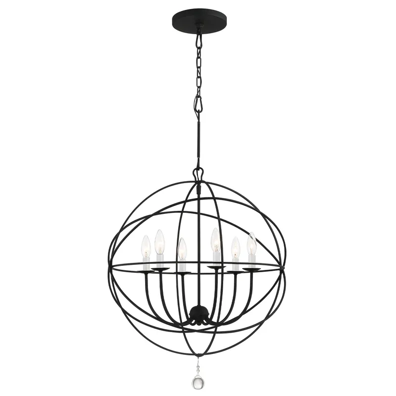 Solaris 28.5'' Chandelier — Crystorama Lighting LED Pendant Lights  