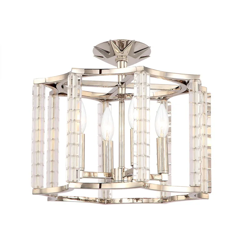 Carson 16'' Semi Flush Mount — Crystorama Lighting LED Ceiling Lights  