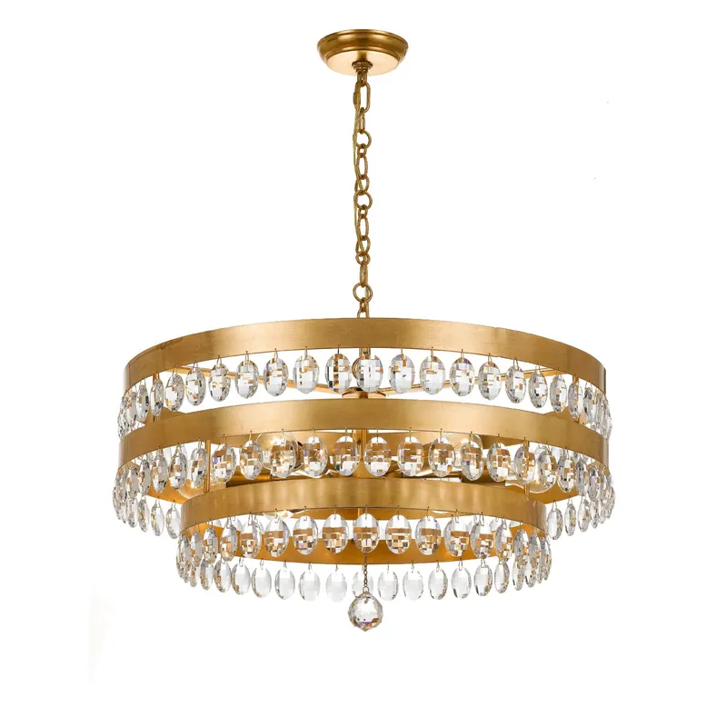 Perla 26'' Chandelier — Crystorama Lighting LED Pendant Lights  