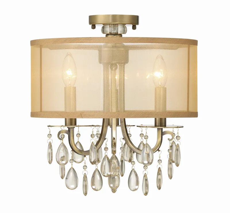 Hampton 14'' Semi Flush Mount — Crystorama Lighting LED Ceiling Lights  