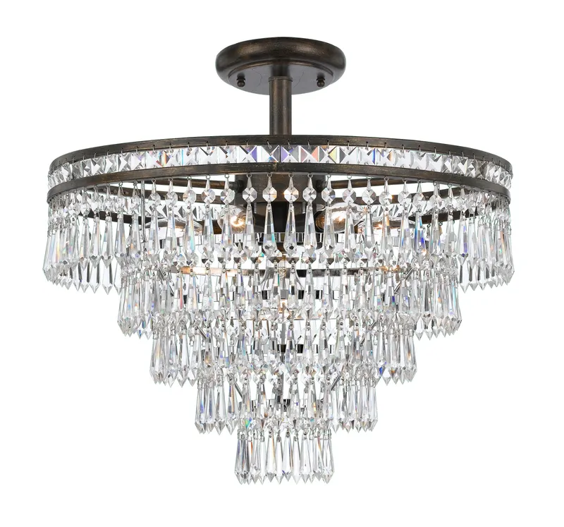 Mercer 20'' Semi Flush Mount — Crystorama Lighting LED Ceiling Lights  