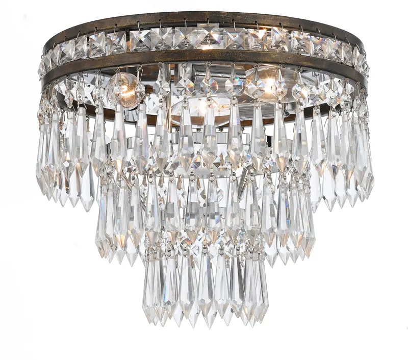 Mercer 12'' Flush Mount — Crystorama Lighting LED Ceiling Lights  