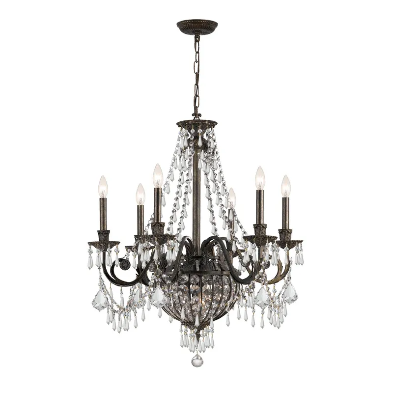 Vanderbilt 27'' Chandelier — Crystorama Lighting LED Pendant Lights  