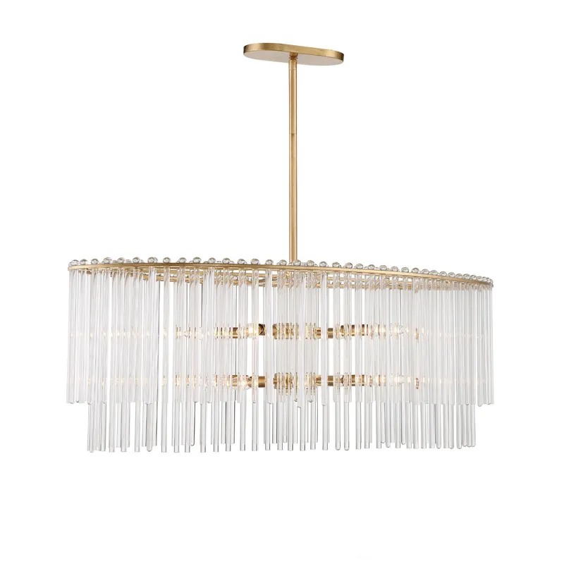 Bleecker 36'' Oval Chandelier — Crystorama Lighting LED Pendant Lights  