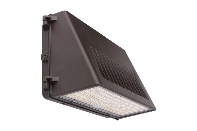 125/105/76W CCT Full Cutoff Wall Pack Bronze w/ Photocell and Emergency Backup — American Lighting Systems LED Wall Lights 76.0W 3000K