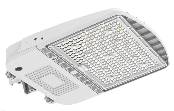 200W LED Shoebox Parking Lot Fixture White Finish — American Lighting Systems LED Area Lights 200.0W 5000K