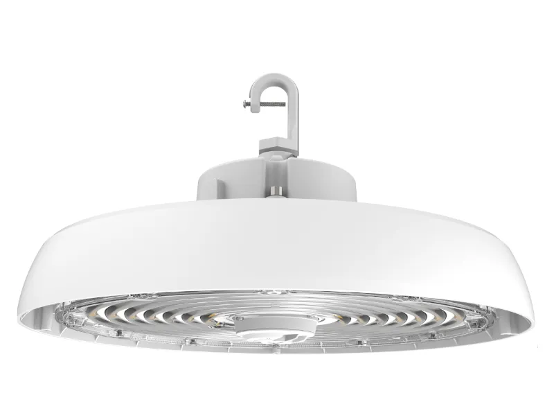 LED UFO High Bay Light 80W – 12,000 Lumens, 5000K, White Finish, Dimmable, Commercial & Industrial Lighting Fixture — American Lighting Systems LED High Bay Lights 80.0W 5000K