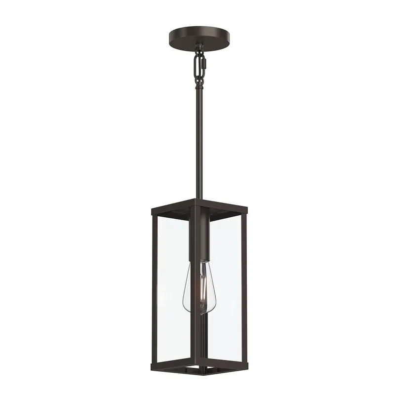 Ryle One-Light Outdoor Pendant Light with Clear Glass Panels — Progress Lighting LED Troffers & Panels  