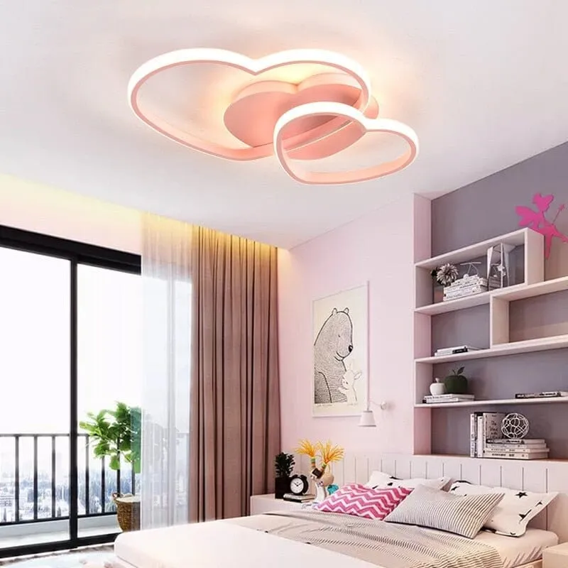 Girls Love Hearts Ceiling Light | Kids Room Decor Lights — Zenduce Lighting LED Pendant Lights  
