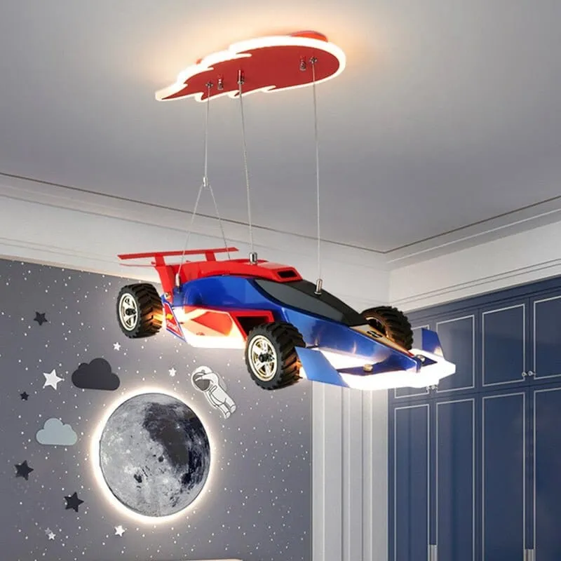 Racing Car Hanging Light - Art Deco Lighting for Kids Room — Zenduce Lighting LED Pendant Lights  