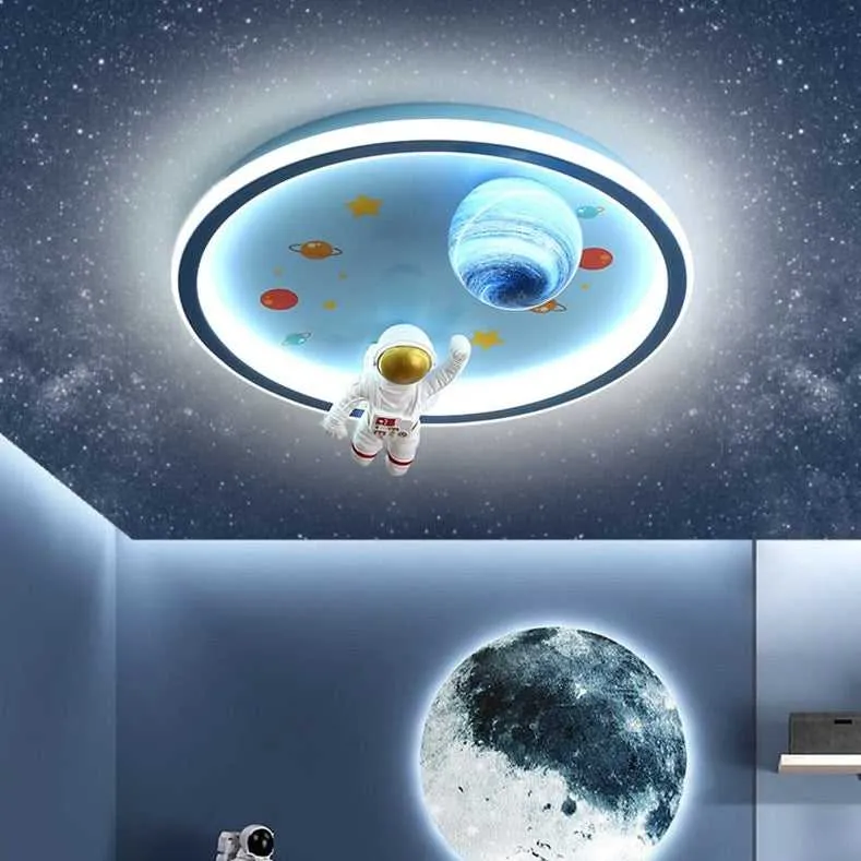 Astronaut Ceiling Light - Kids Room Space Ceiling Light — Zenduce Lighting LED Pendant Lights  