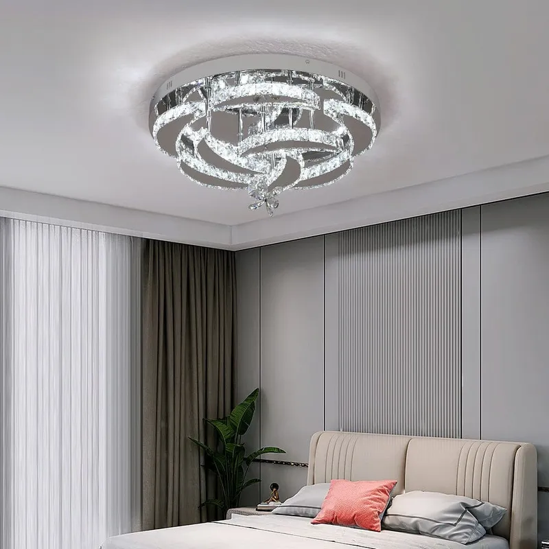 Crystal Rose Ceiling Chandelier — Zenduce Lighting LED Pendant Lights 56.0W 