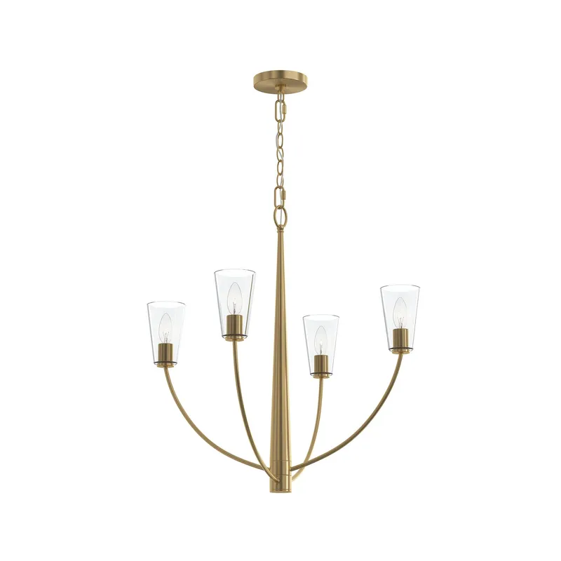 Jheni Four-Light Chandelier with Clear Glass Shades — Progress Lighting LED Landscape Lights  