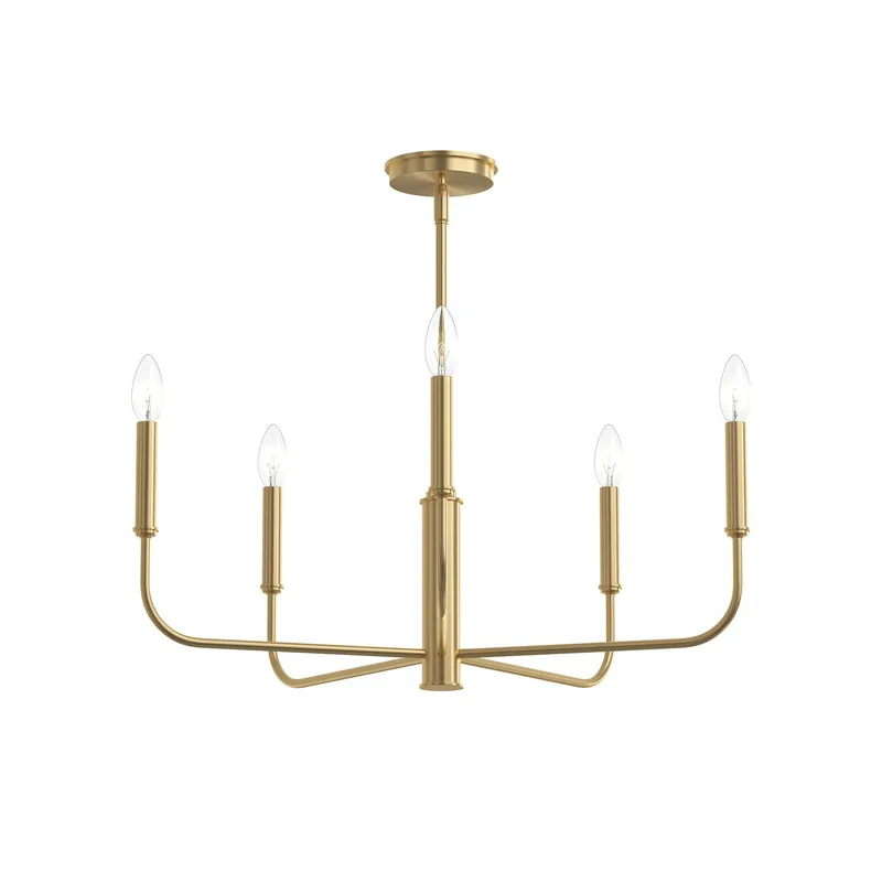 Reines Five-Light Medium  Chandelier — Progress Lighting LED Landscape Lights  