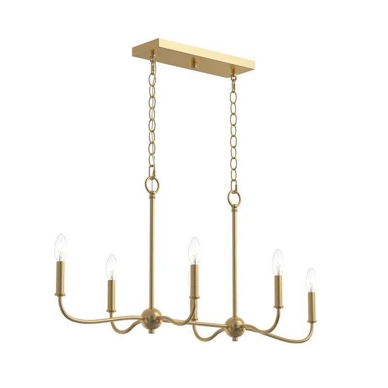 Ilia 6-Light Island Chandelier — Progress Lighting LED Linear Lights  