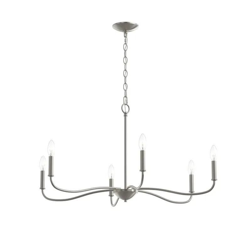 Ilia 6-Light Large Chandelier — Progress Lighting LED Landscape Lights  