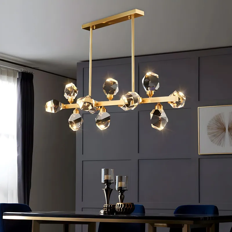 CRYSTAL ROCKS (DINING ROOM) — Zenduce Lighting LED Pendant Lights 50.0W 