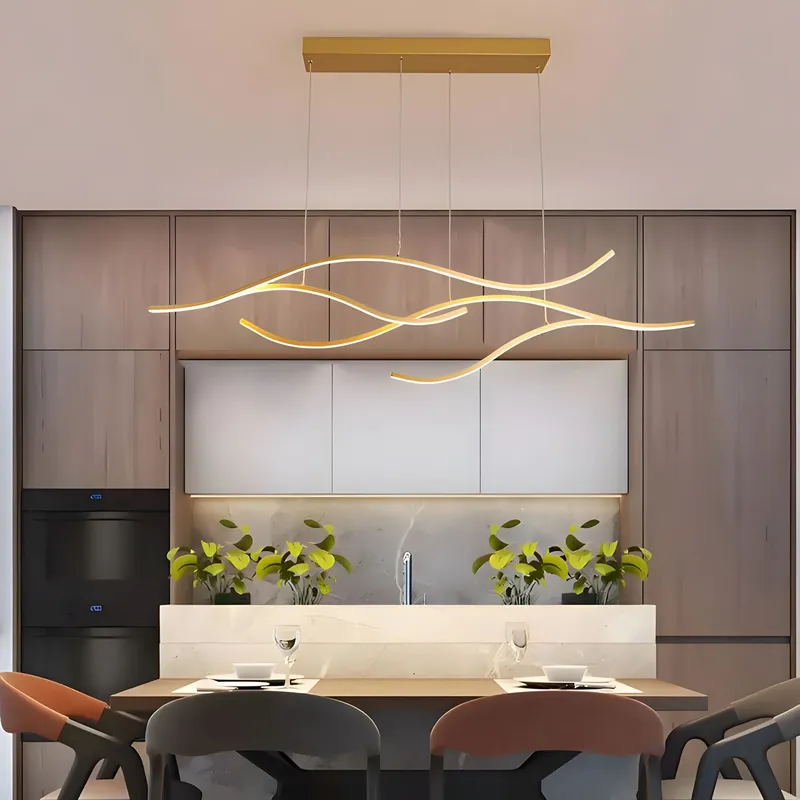 MODERN WAVES — Zenduce Lighting LED Pendant Lights 60.0W 