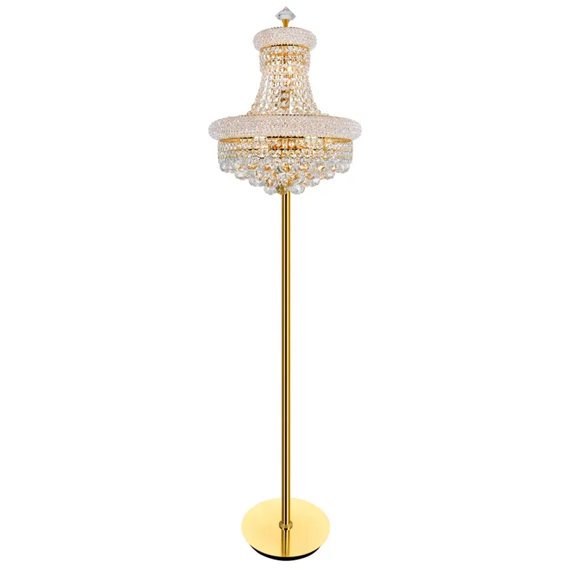 Empire Floor Lamps 8 Lights Gold Crystals — Modern Lights LED General Lighting 60.0W 