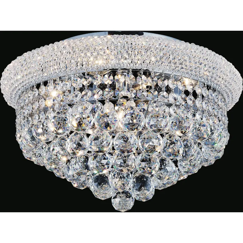 Empire Flush Mounts 4 Light Gold Crystal — Modern Lights LED Ceiling Lights 60.0W 