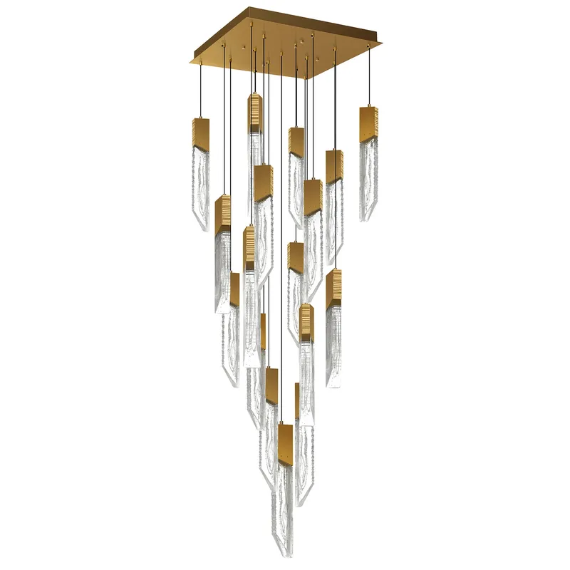 Petra Chandeliers LED Brass 24in — Modern Lights LED Pendant Lights 105.0W 2700K