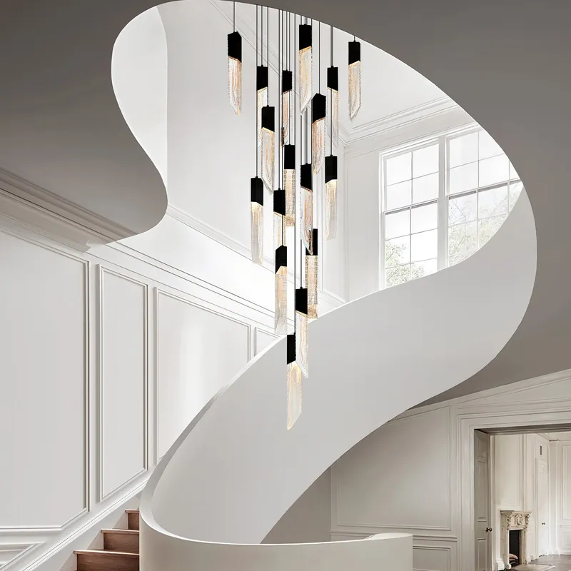 Petra Chandeliers 24in Black Integrated LED — Modern Lights LED Pendant Lights 105.0W 