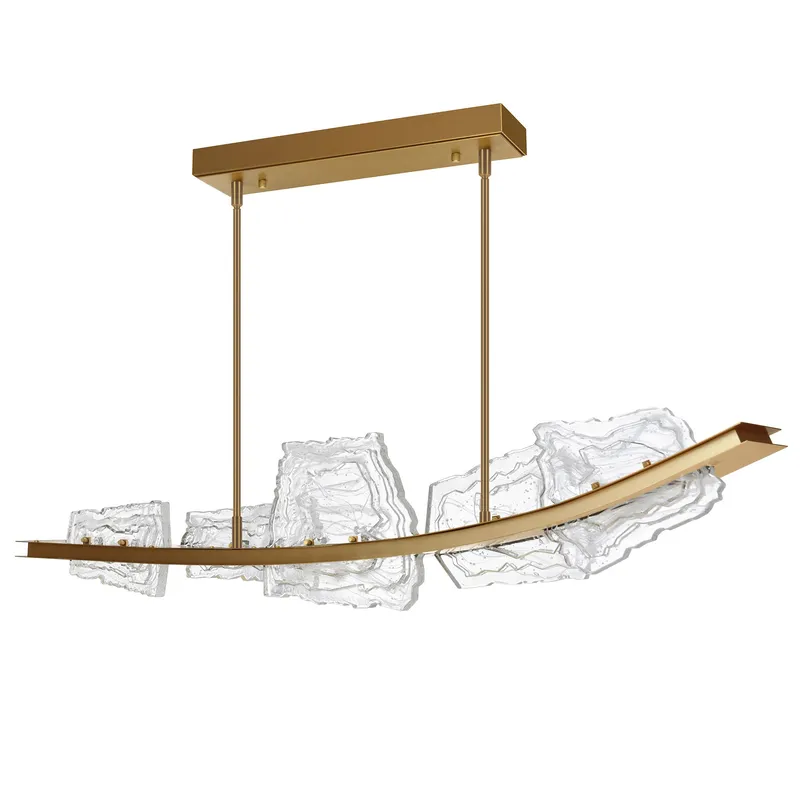 Arcus Chandeliers Brass Integrated LED 50in — Modern Lights LED Pendant Lights 50.0W 