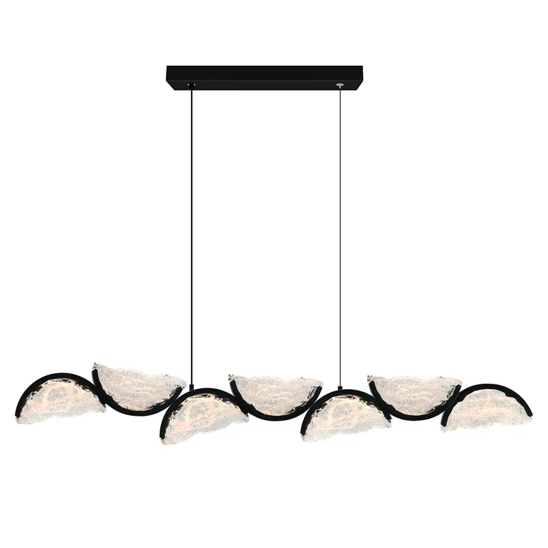 Moon Chandeliers Black Handcrafted LED 54in — Modern Lights LED Pendant Lights 36.0W 