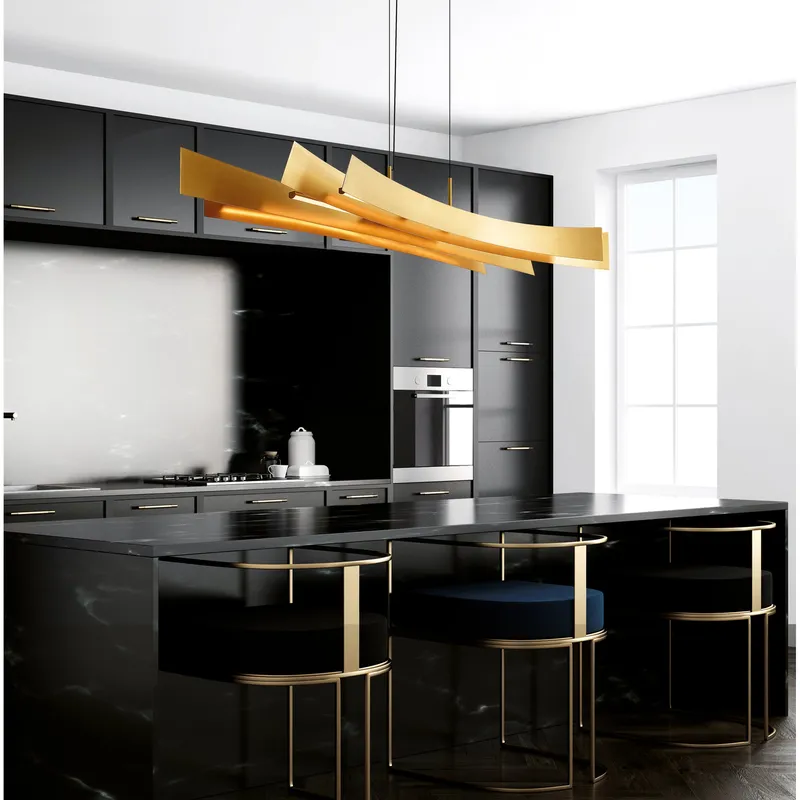 Candora Chandeliers 27 Watts Brass Finish — Modern Lights LED Pendant Lights 27.0W 3000K