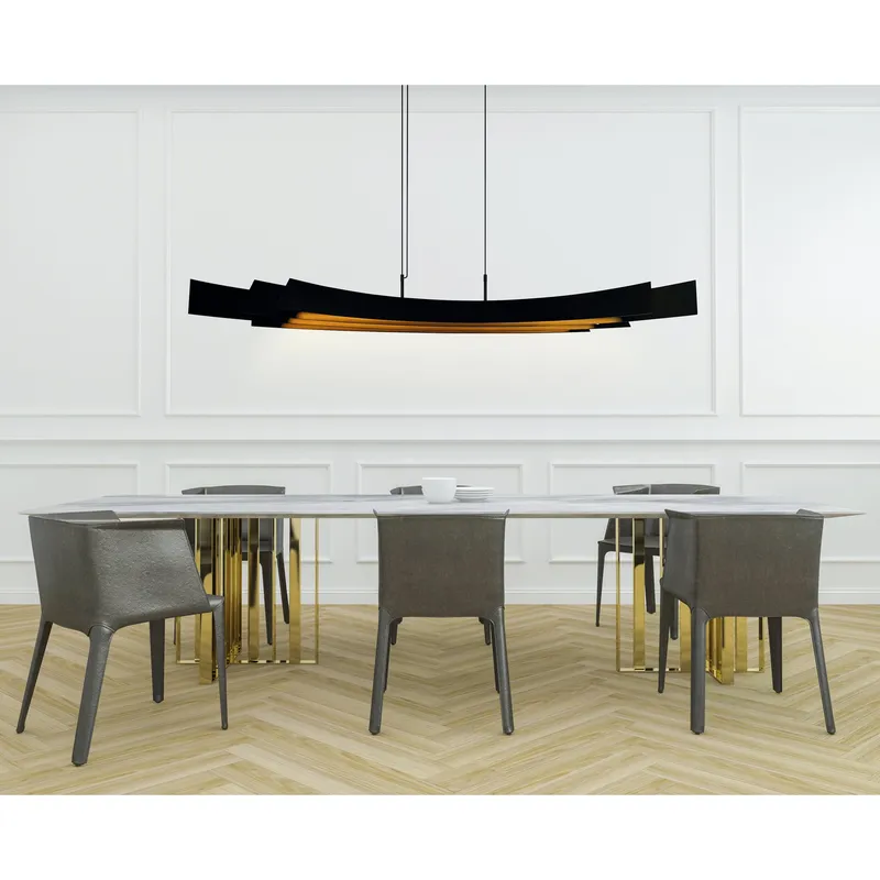 Candora Chandeliers 72in Black 36 Watts — Modern Lights LED Pendant Lights 36.0W 