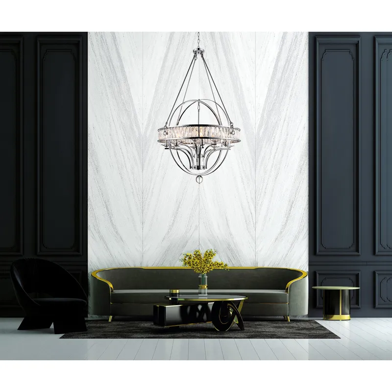Arkansas Chandelier 12 Light Chrome — Modern Lights LED Pendant Lights 60.0W 