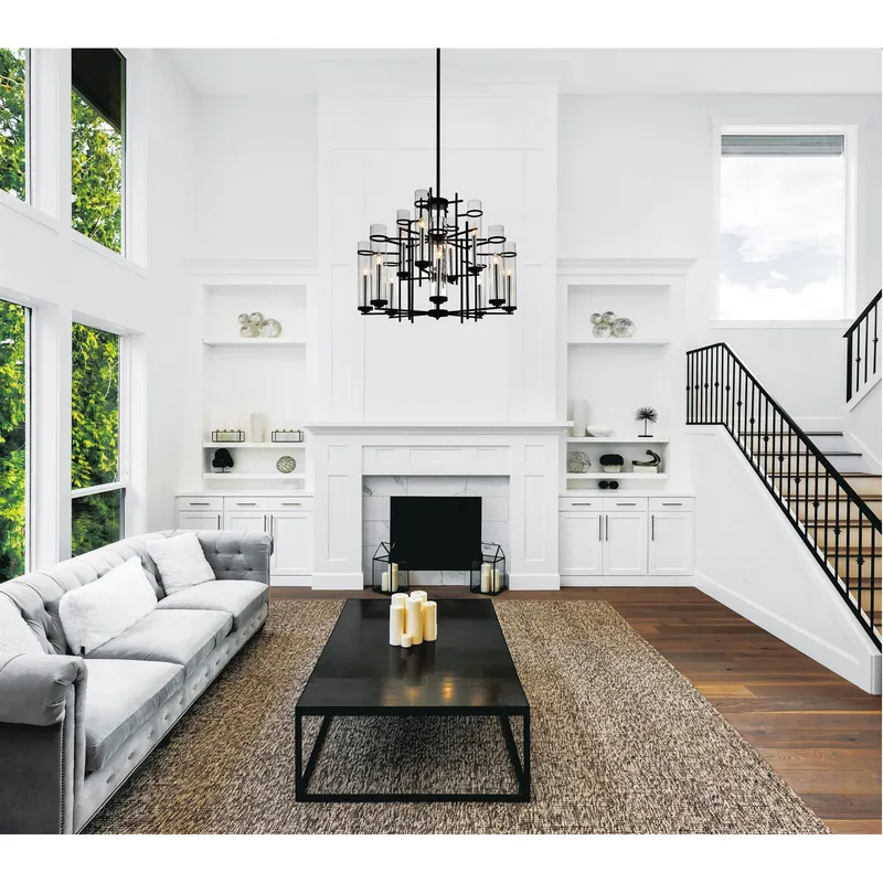 Sierra Chandeliers 12 Black Finish — Modern Lights LED Pendant Lights 60.0W 